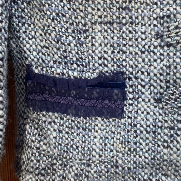 Cynthia Steffe Blue Tweed Skirt Set - Picture 7 of 12